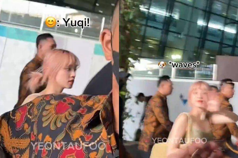Yuqi (G)I-DLE tiba di Indonesia (twitter.com/YEONTAUFOO)
