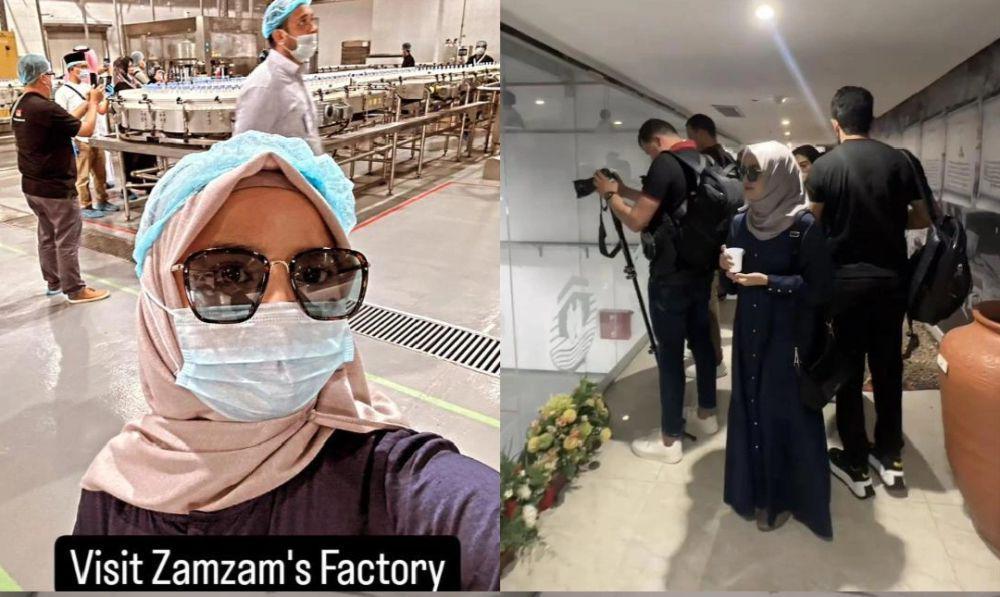 7 Potret Wirda Mansur Kunjungi Pabrik Zamzam Terbesar saat Haji
