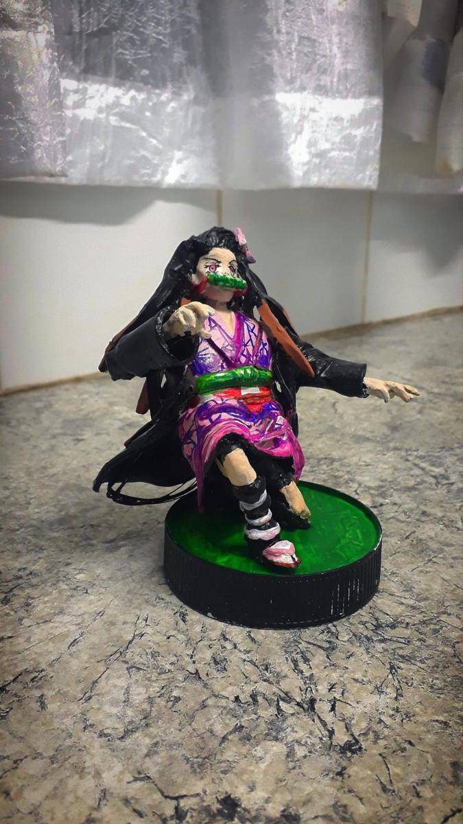 potret kreasi tanah liat Demon Slayer (reddit.com/user/ReecePadayachee)