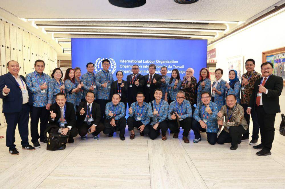 Dalam Konferensi Internasional Kedua tentang Regulasi Rekrutmen Internasional yang diselenggarakan oleh International Organization for Migration (IOM) di Jenewa, Wakil Menteri Ketenagakerjaan, Afriansyah Noor, menyampaikan komitmen kuat Indonesia untuk meningkatkan tata kelola migrasi internasional yang aman dan teratur. (Dok. Kemnaker)