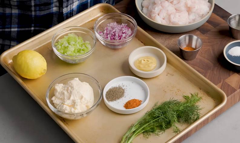 ilustrasi bahan salad udang (youtube.com/Sip and Feast)