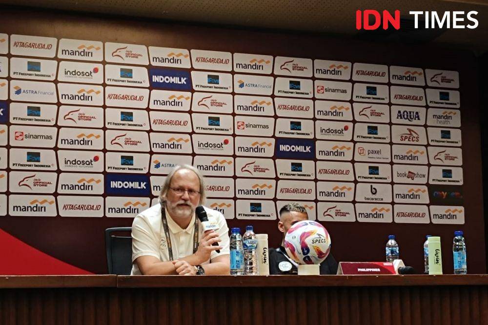 Jumpa pers jelang laga Timnas Indonesia vs Filipina, Senin (10/6/2024). (IDN Times/Tino).