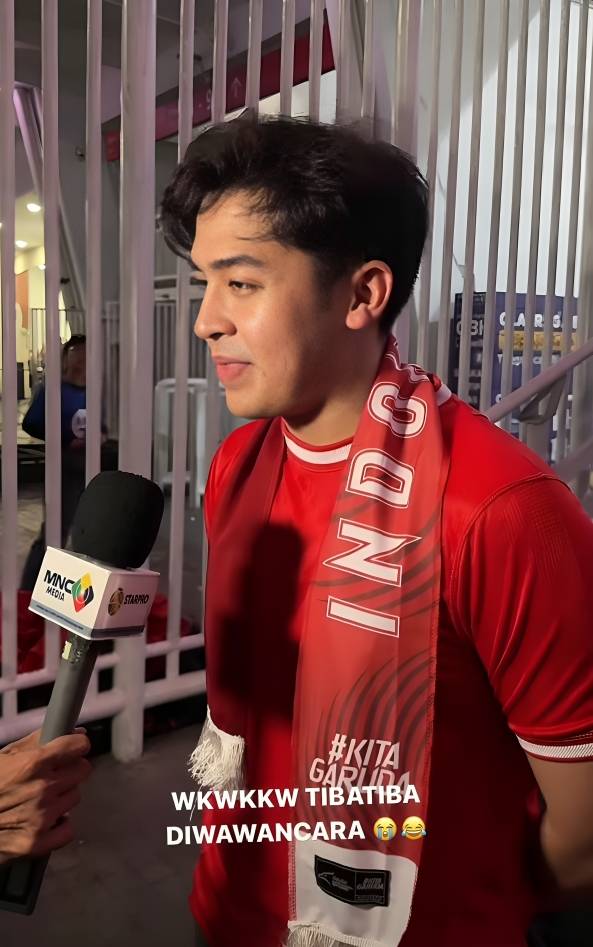 potret Jerome Polin nonton langsung timnas di GBK (instgaram.com/jeromepolin)