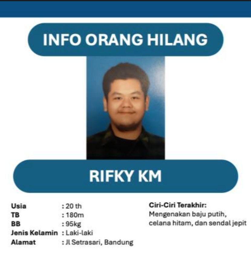 Putra Ketua IDI Jabar Hilang, Sudah Tiga Hari Tak Pulang ke Pesantren