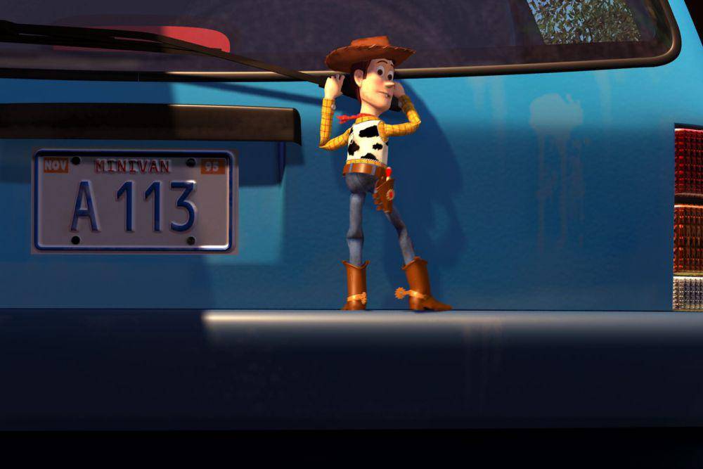cuplikan adegan dalam film animasi Toy Story yang menampilkan A113 (dok. Walt Disney Pictures/Toy Story)