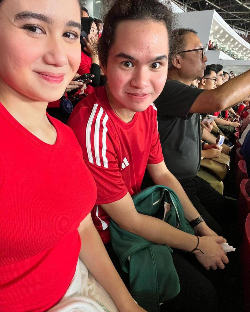 potret Tissa Biani nonton timnas Indonesia di stadion (instagram.com/tissabiani)