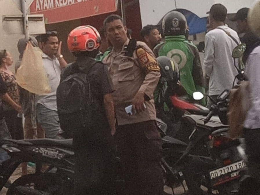 Polisi mengamankan area TKP. Dok Istimewa/Polsek Manggala.