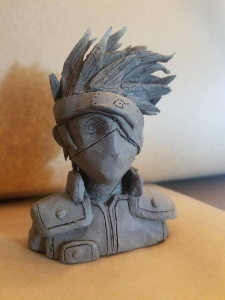 potret karya buatan tangan Naruto dari tanah liat (reddit.com/user/Leonsilverleaf)