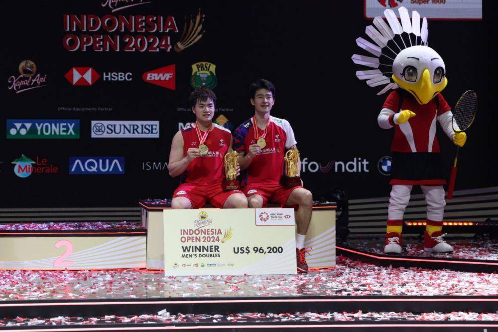 Ganda putra China, Liang Wei Keng/Wang Chang jadi juara di Indonesia Open 2024 (dok. PP PBSI)