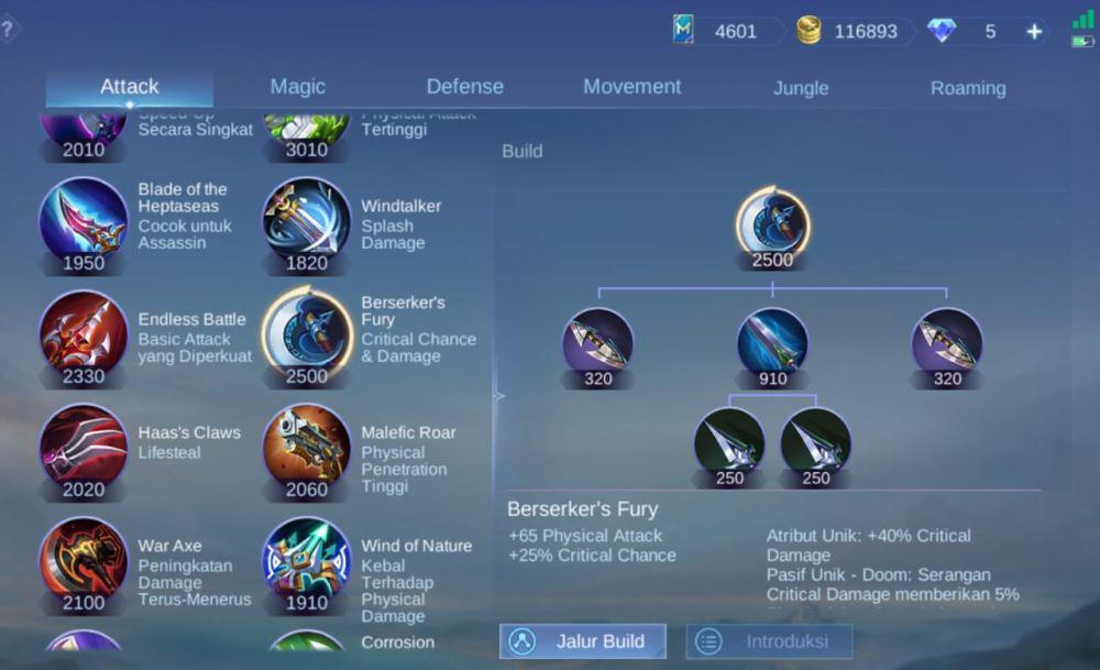 5 Hero MLBB Paling OP Pakai Item Berserker's Fury, Ada Lesley!