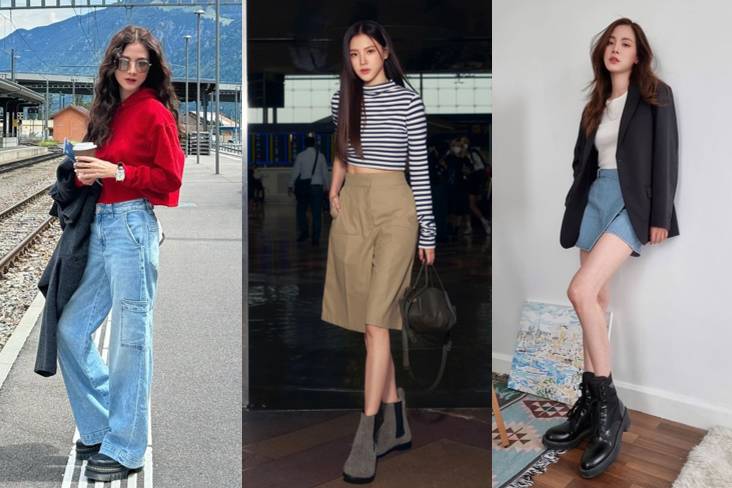 outfit hangout pakai boots ala Baifern Pimchanok (instagram.com/baifernbah)