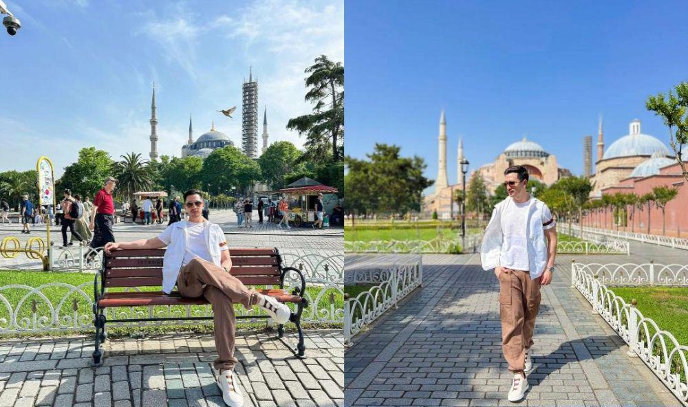 7 Potret Verrell Bramasta Liburan di Istanbul, Kunjungi Hagia Sophia