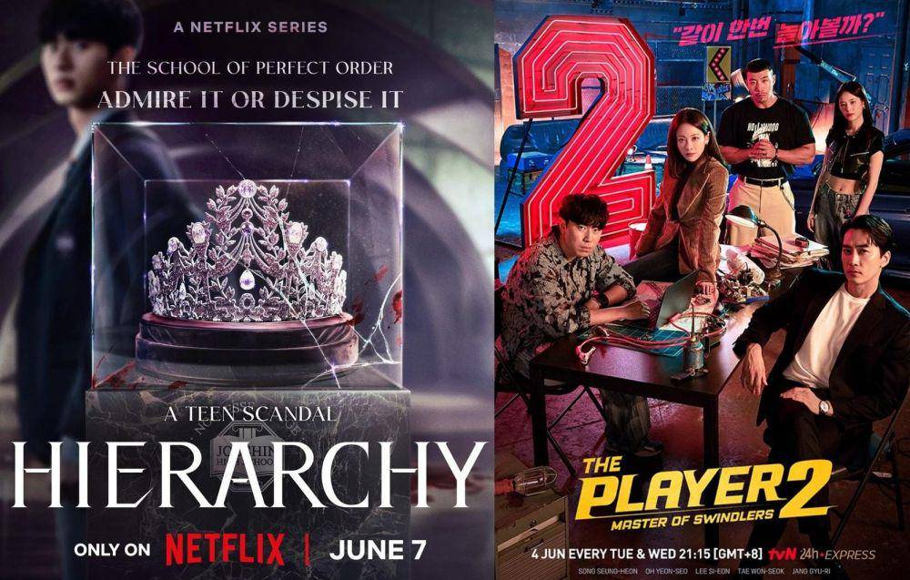 poster drama Hierarchy (instagram.com/netflixsg) | poster drama The Player 2: Master of Swindlers (instagram.com/tvn.asia)