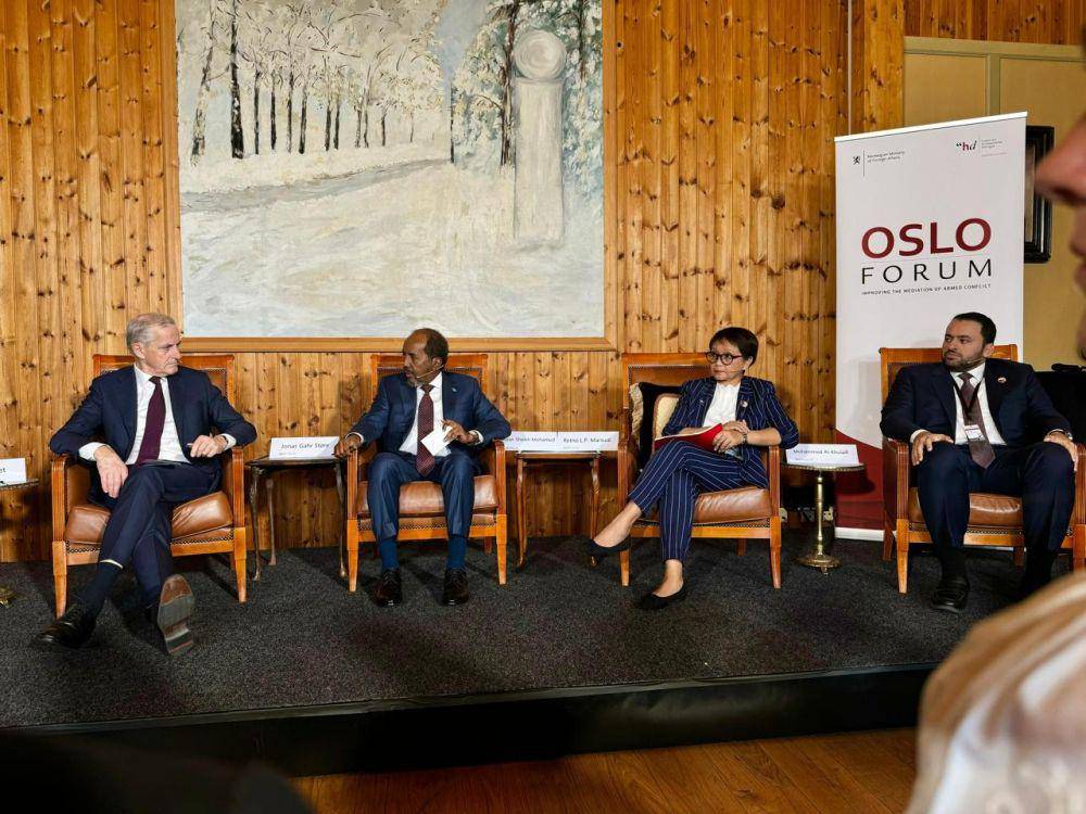 Menteri Luar Negeri RI Retno Marsudi di Oslo Forum 2024. (dok. Kemlu RI)