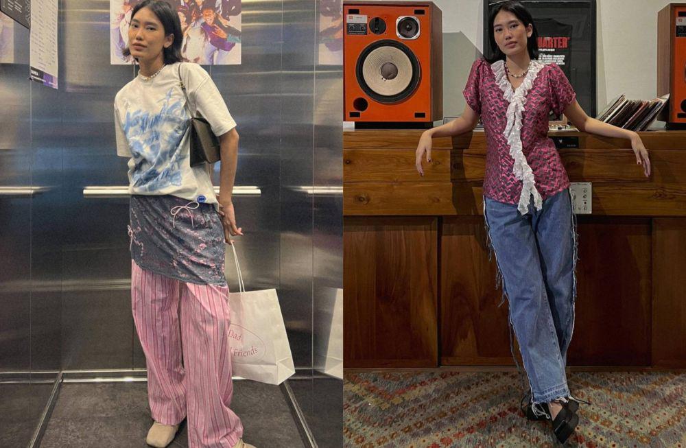 9 Ide Styling OOTD Skena ala Alika Islamadina, Nyentrik!