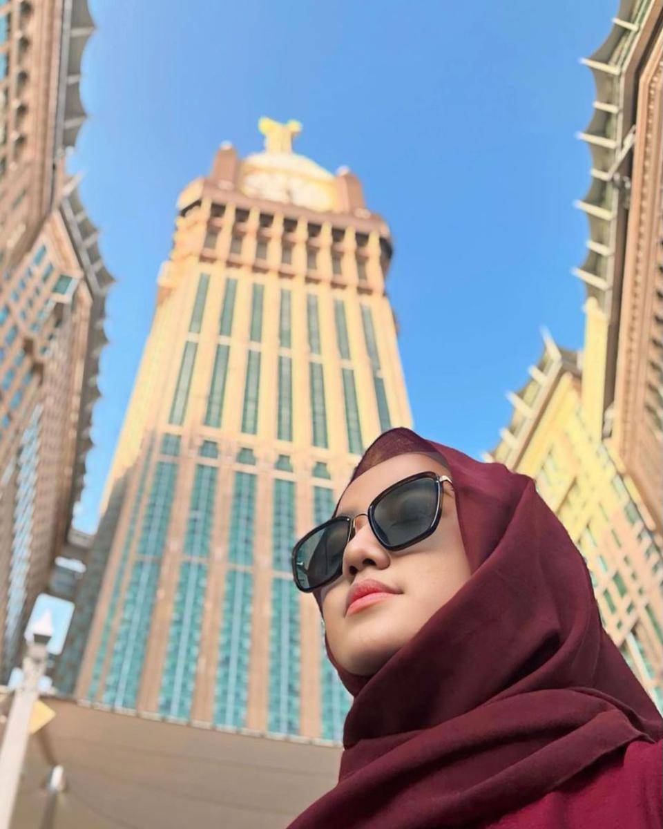 potret Wirda Mansur di Zamzam Tower (instagram.com/wirda_mansur)