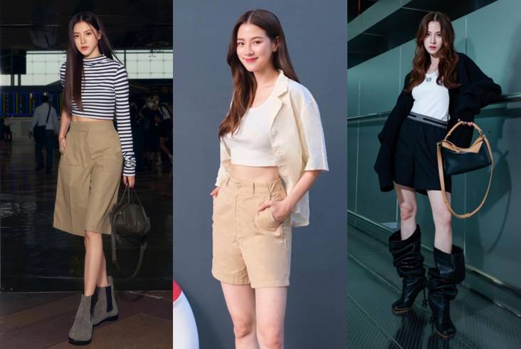 mix and match short pants ala Baifern Pimchanok (instagram.com/baifernbah)