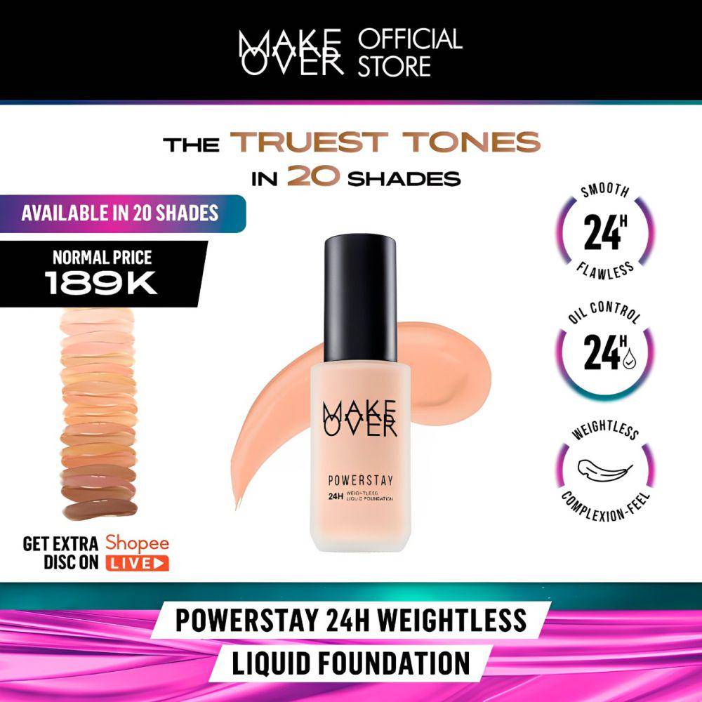 Make Over Powerstay Weightless Liquid Foundation (shopee.co.id/makeoverofficial)