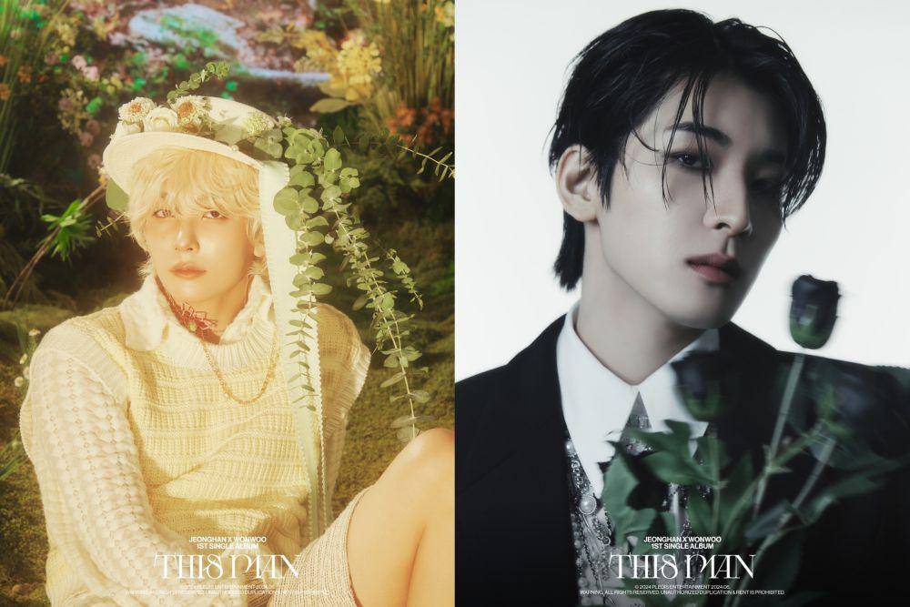 potret Jeonghan dan Wonwoo SEVENTEEN di 1st single album THIS MAN (x.com/pledis_17)