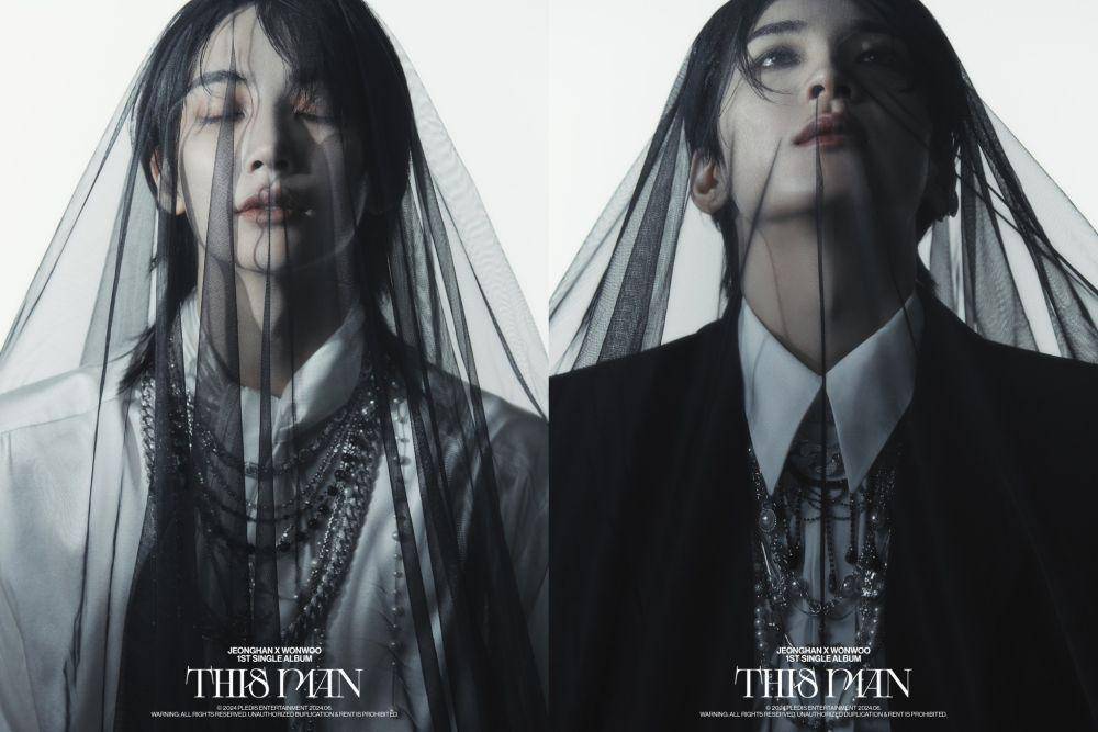 potret Jeonghan dan Wonwoo SEVENTEEN di 1st single album THIS MAN (x.com/pledis_17)