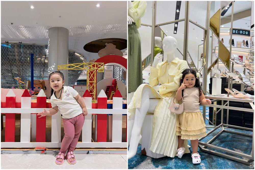 10 Gaya Xarena Putri Siti Badriah saat Berpose di Mall, Gemas!