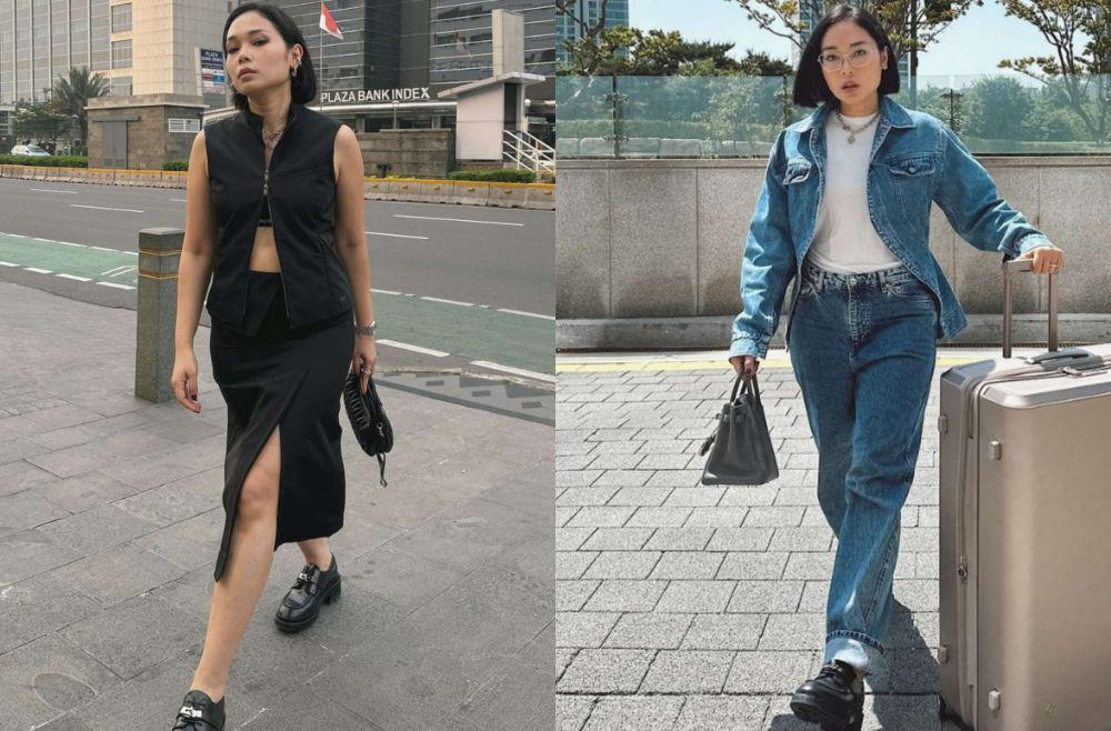 9 Ide OOTD Street Style ala Ayla Dimitri yang Suka Pakai Loafers!