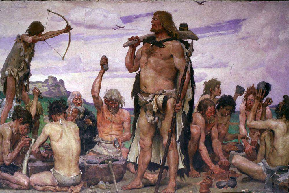 ilustrasi manusia Zaman Batu (commons.wikimedia.org/Victor Vasnetsov)