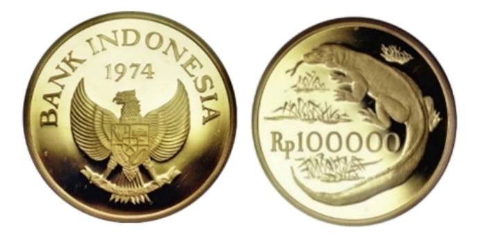 uang koin emas Rp100 ribu (Dok. Bank Indonesia)