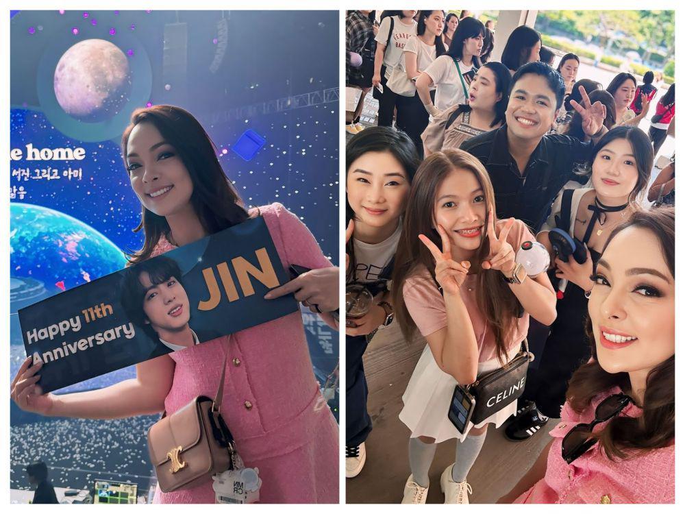 10 Potret Reisa Broto Asmoro dan Sahabat di BTS FESTA, Ketemu Jin BTS