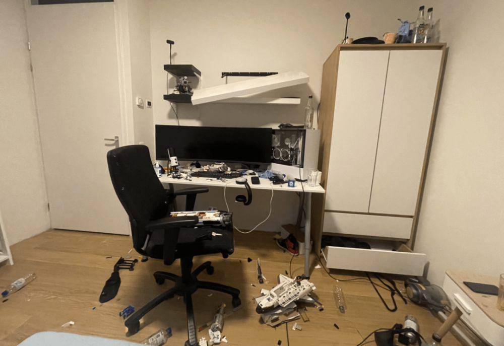 potret tingkah ngeselin kucing merusak LEGO (reddit.com/user/Fiets-)