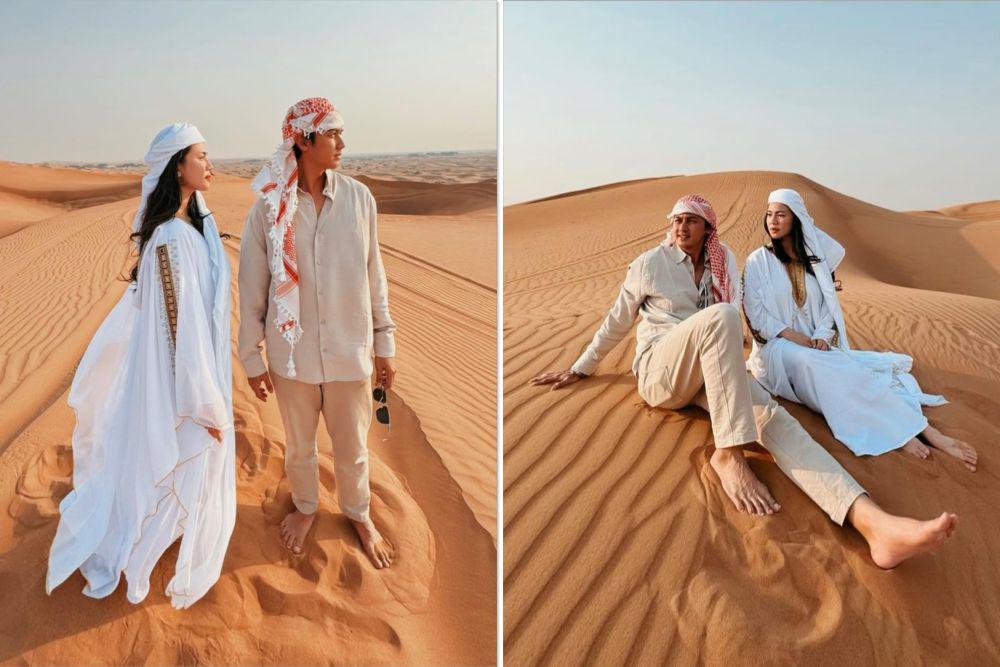 7 Potret Felicya Angelista dan Hito di Dessert Safari Dubai, Serasi!