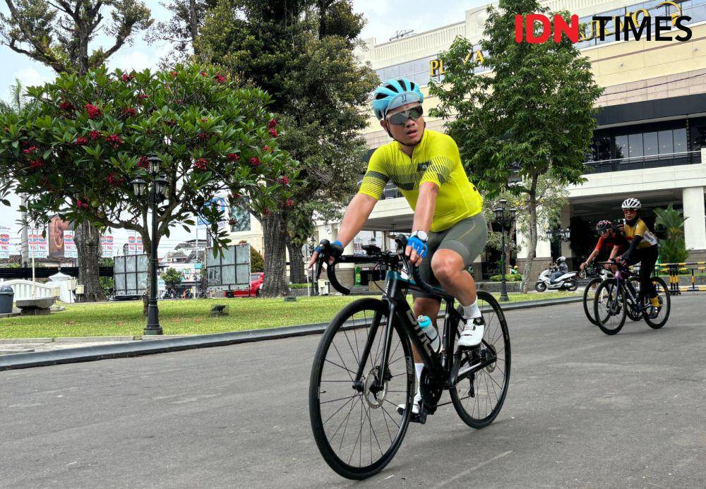 Tes rute Antangin Tour De Ambarrukmo 2024. (IDN Times/Herlambang Jati Kusumo)