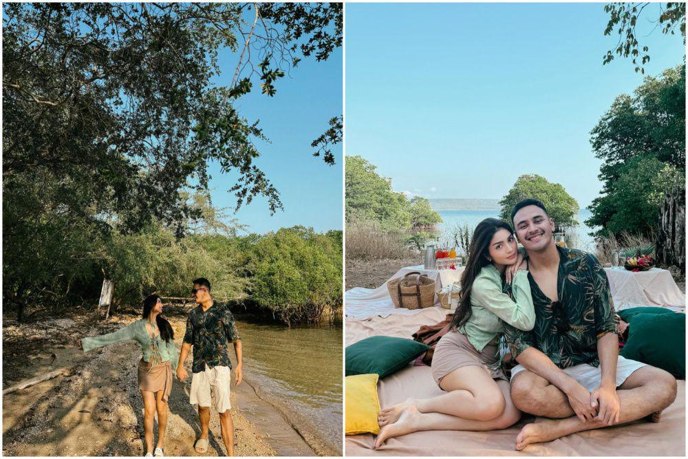 7 Potret Debi Sagita dan Suami Bulan Madu di Bali, Piknik di Hutan!
