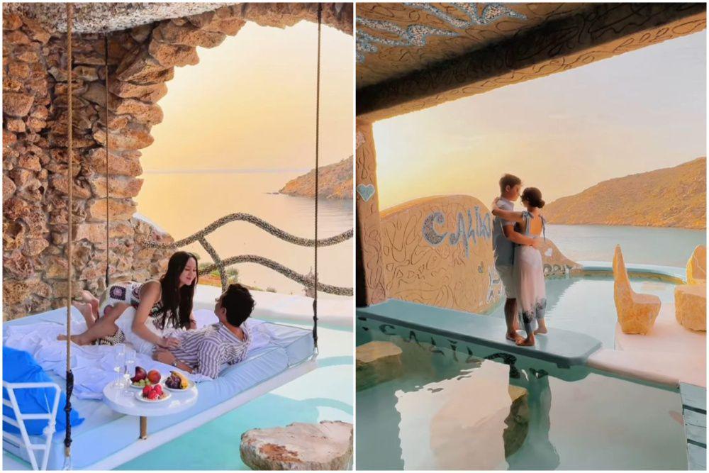 9 Potret Nanda Arsyinta dan Suami Staycation di Ios Island, Greece!