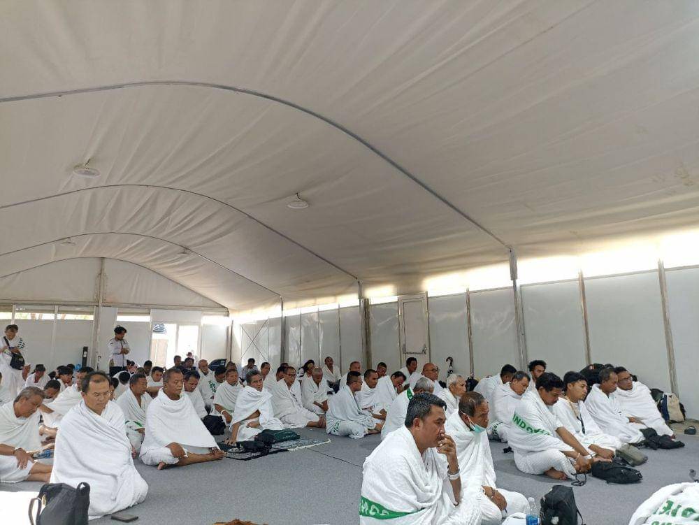 Suasana menjelang  wukuf di Padang Arafah, Saudi Arabia, Sabtu (15/6/2024)/(Dok. MCH 2024)