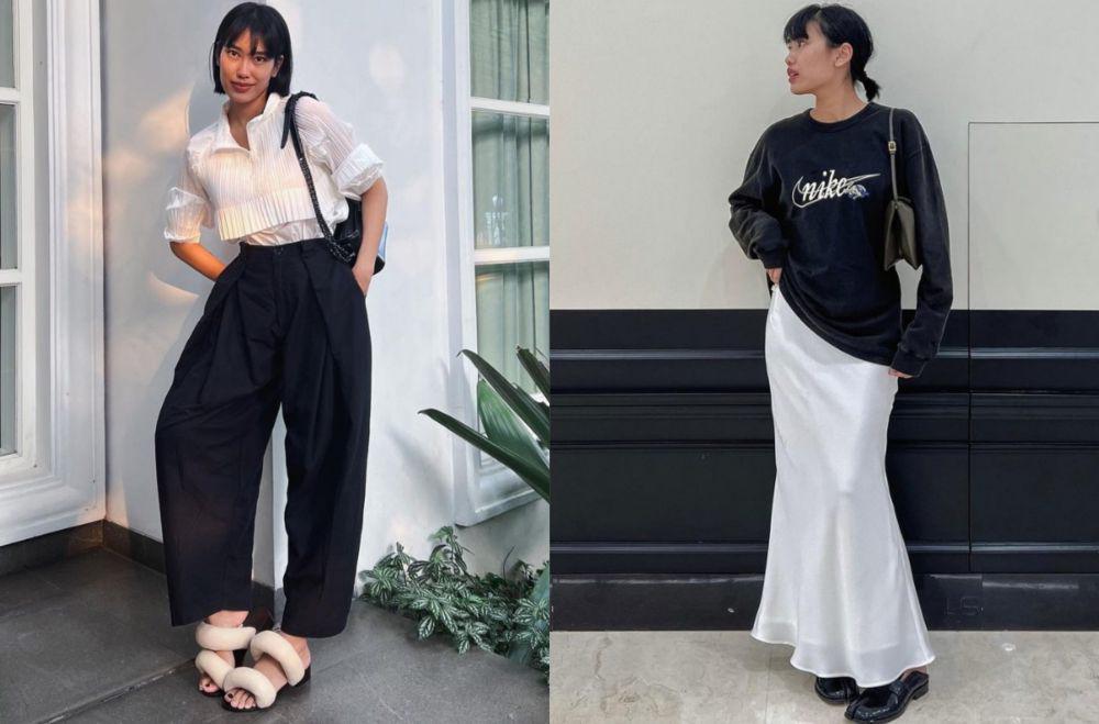 9 Ide Padu Padan Outfit Monokrom ala Alika Islamadina, Trendi!