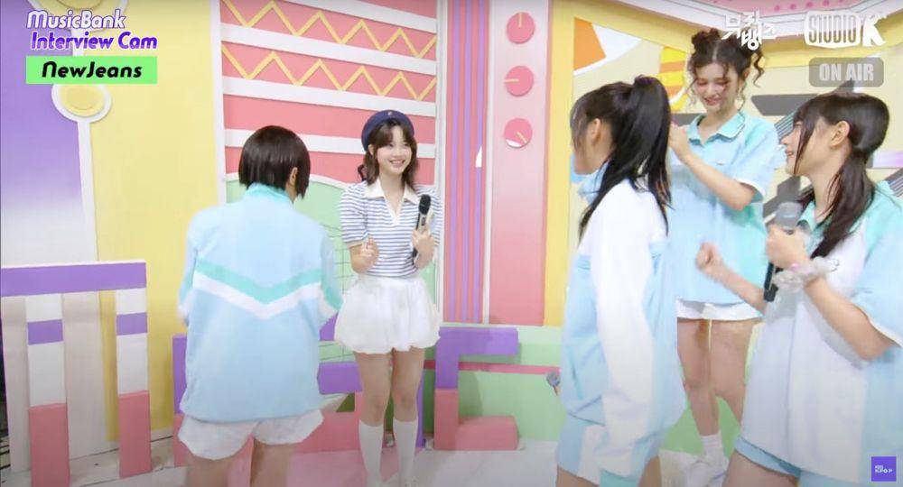 momen NewJeans dan Eun Chae LE SSERAFIM ngobrol (dok. KBS via youtube.com/KBSKpop)