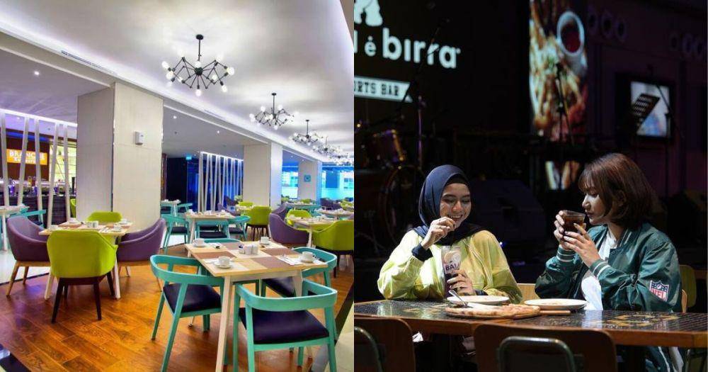 Suasana Branche Restaurant di Golden Tulip Essential Hotel Makassar dan Pizza e Birra Sports Bar di The Rinra Hotel Makassar. (Kolase Berbagai Sumber)