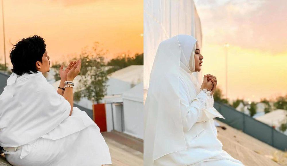 7 Potret Atta dan Aurel Wukuf di Arafah, Fokus Beribadah!