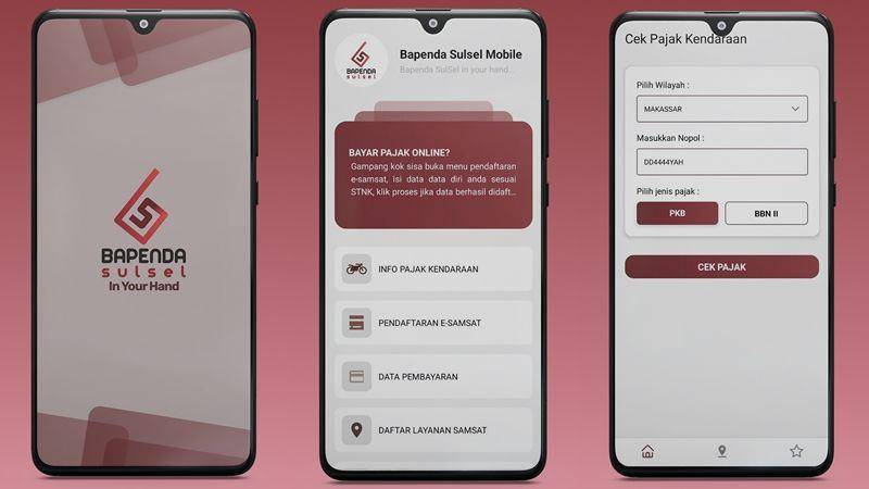 tampilan aplikasi Bapenda Sulsel Mobile (dok. Google Play Store)
