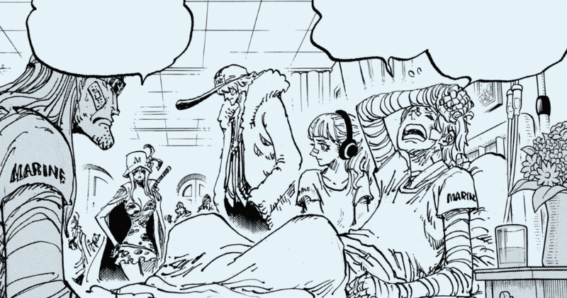 Beberapa anggota SWORD di One Piece 1117. (mangaplus.shueisha.co.jp/One Piece)