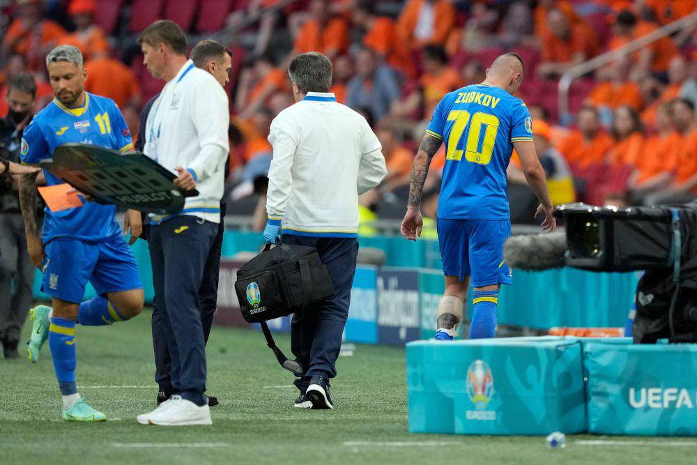 Pergantian Oleksandr Zubkov pada Euro 2024. (x.com/EURO2024)
