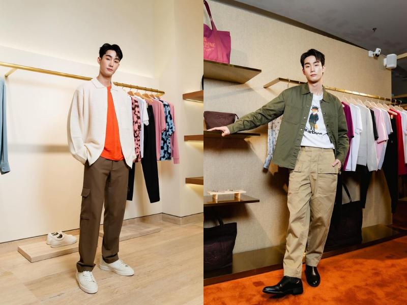 7 Padu Padan Long Pants Cokelat ala Force Jiratchapong, Stylish!