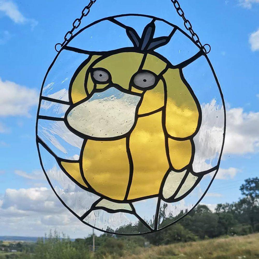 potret karya buatan tangan bertema Psyduck (reddit.com/user/TheLittleGlassRat)