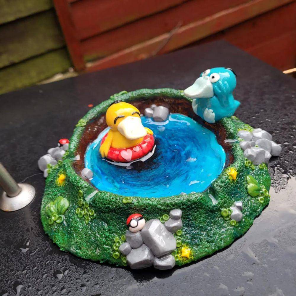 potret karya buatan tangan bertema Psyduck (reddit.com/user/BeeTHC)