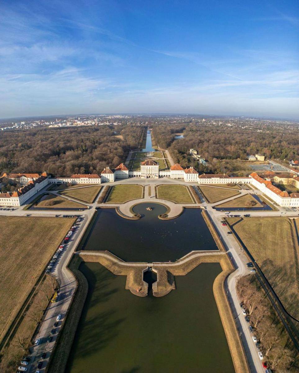 potret tangkapan udara area Nymphenburg Palace (instagram.com/schloesserverwaltung.bayern)