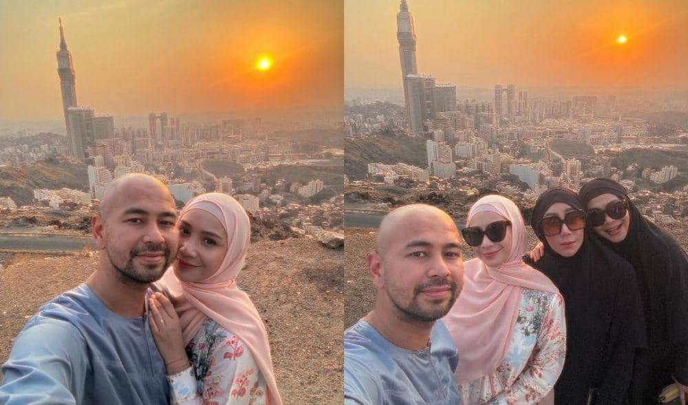 Potret Raffi Ahmad dan keluarga di Jabal Khandamah, Makkah 