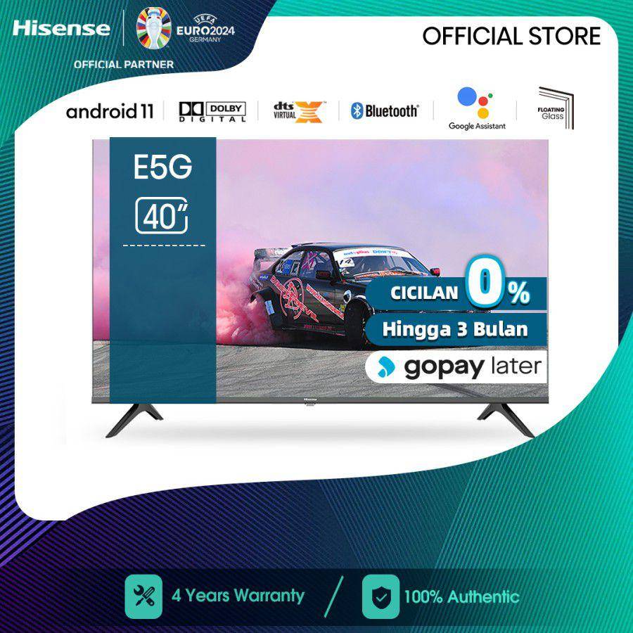 Hisense 40E5G 40 inch FHD 11 Smart-TV Bezelles (tokopedia.com/Hisense Official Store)