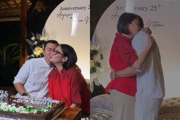 7 Potret Anniversary ke-25 Anjasmara dan Dian Nitami, Romantis!