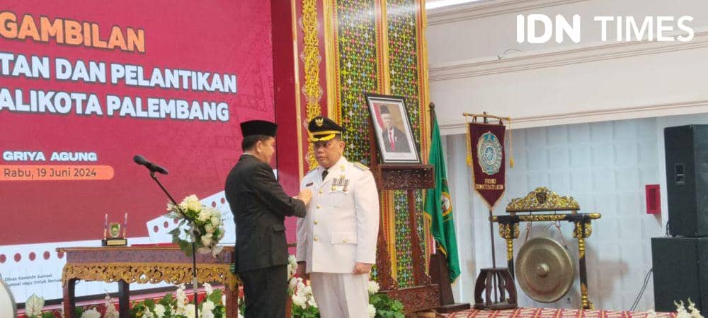 Ucok Abdul Rauf resmi dilantik Pj Wako Palembang (IDN Times/Feny Maulia Agustin)